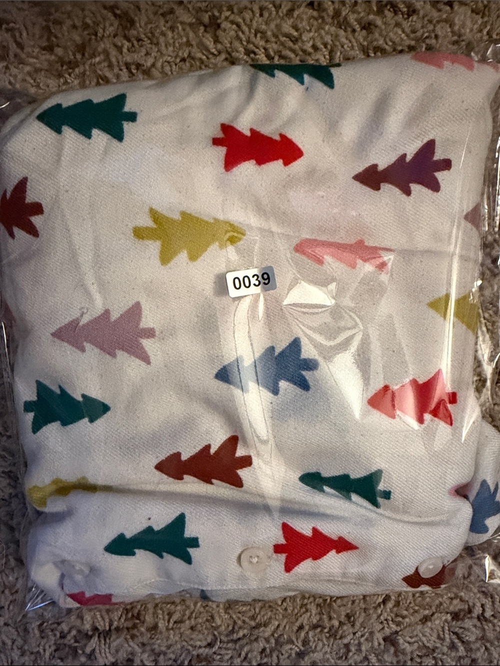 Hanna Andersson Multicolor Tree Pajama Top 14-16 - Picture 4 of 4